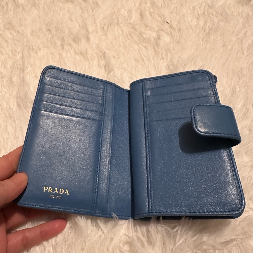 Prada Sky Blue Leather Wallet - Picture 5 of 9